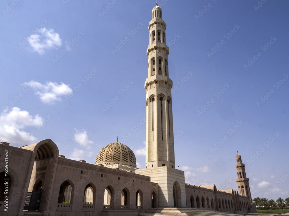 Fototapeta premium Minarets of Sultan Qaboos Grand Mosque, Muscat Oman