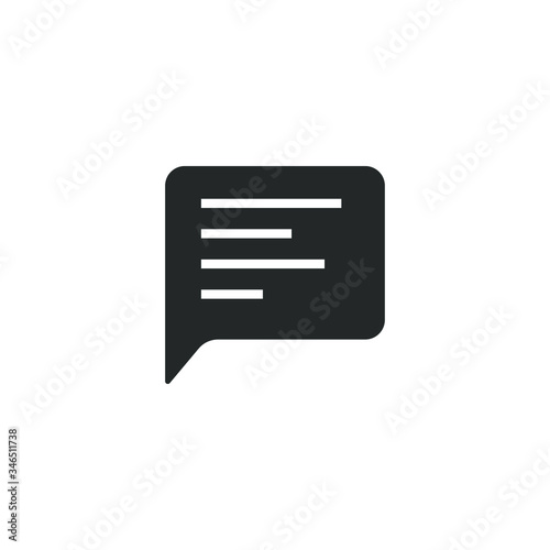 Single icon of a chatting button with fill color style design