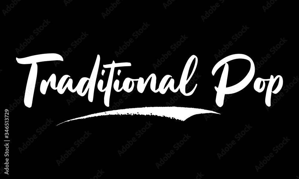 Traditional Pop Calligraphy Black Color Text On Black Background