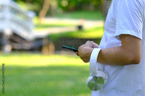 senior man using a smartphone