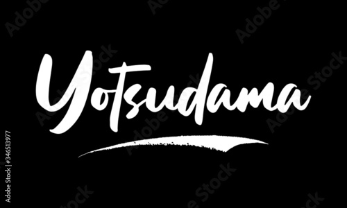 Yotsudama Calligraphy Black Color Text On Black Background