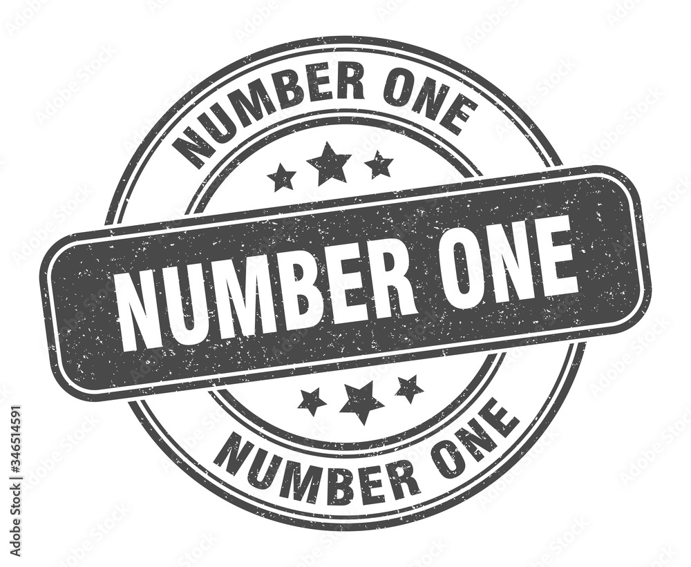 Obraz premium number one stamp. number one label. round grunge sign