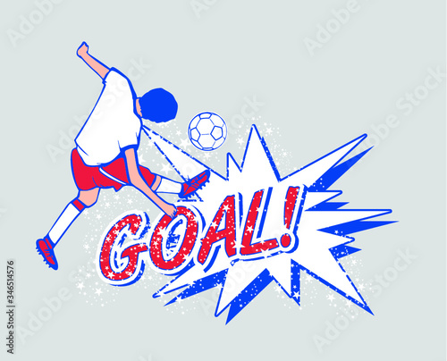 Russia soccer player goal Print embroidery graphic design vector art