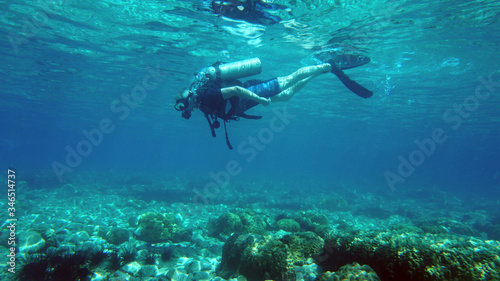 scuba diver underwater  © iwaart