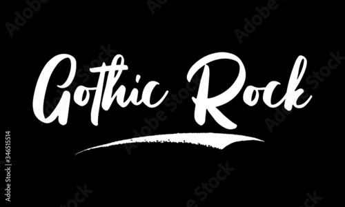 Gothic Rock Calligraphy Black Color Text On Black Background