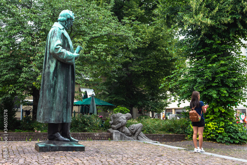Statue of Robert Wilhelm Bunsen outside the University of Heidelberg
