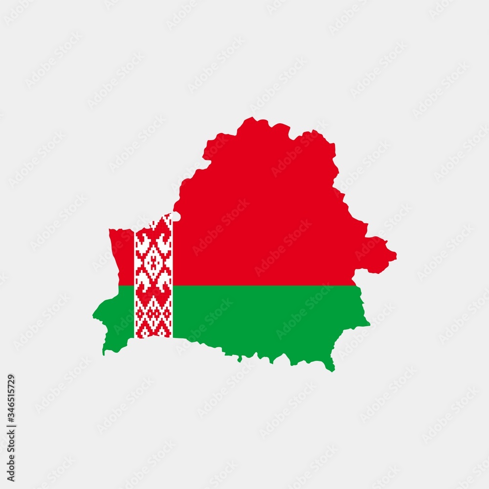 Obraz premium Belarus map. Vector illustration on gray background