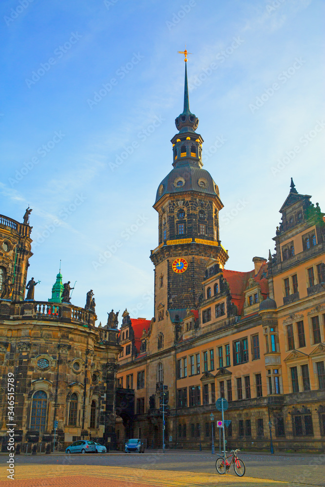Naklejka premium Dresden historical center, Germany, Deutschland.