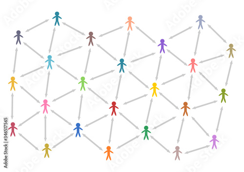 人々のネットワークイメージのイラスト