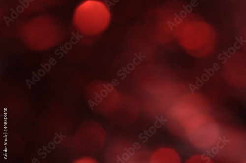 Red and yellow abstract bokeh lights. defocused background
