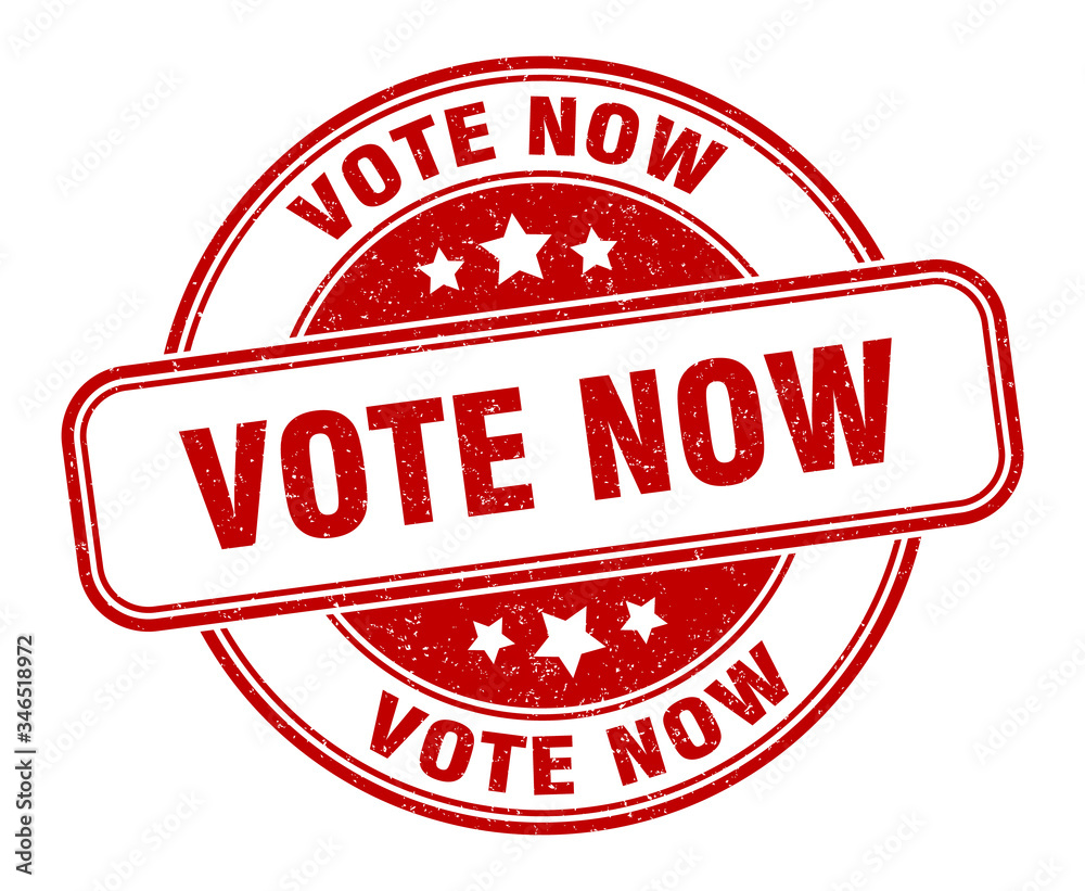 vote now stamp. vote now round grunge sign. label vote now stamp. vote now round grunge sign. label