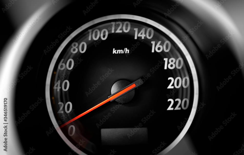 Car speedometer, close up. A device for determining the speed of a car. Car speedometer, close up. A device for determining the speed of a car.
