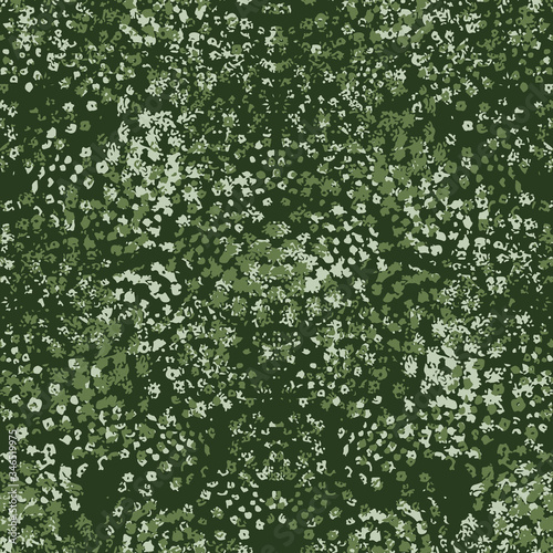 Design of abstract wildflowers. Flowering meadow. Seamless pattern of small light flowers. Floral light green background for textile, fabric, wallpapers, covers, print, decoupage, gift wrap.