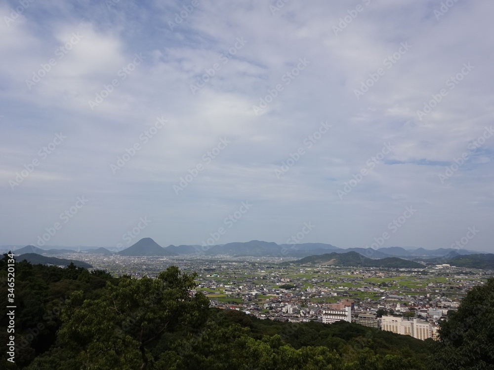 The view of Kotohira in Japan