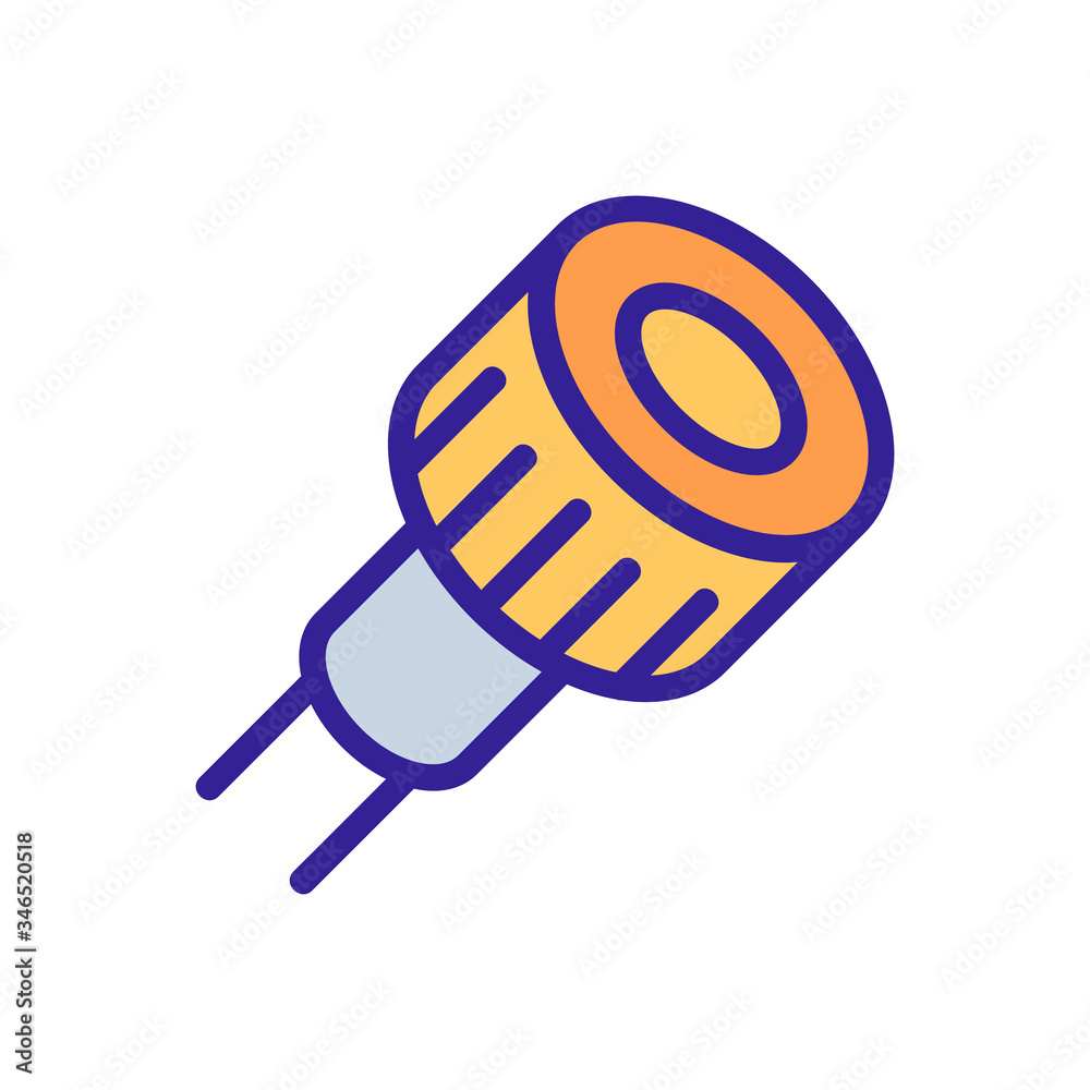 led heatsink lamp icon vector. led heatsink lamp sign. color symbol illustration led heatsink lamp icon vector. led heatsink lamp sign. color symbol illustration