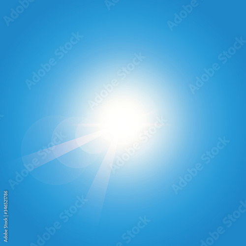 blue sunny sky summer background vector illustration EPS10