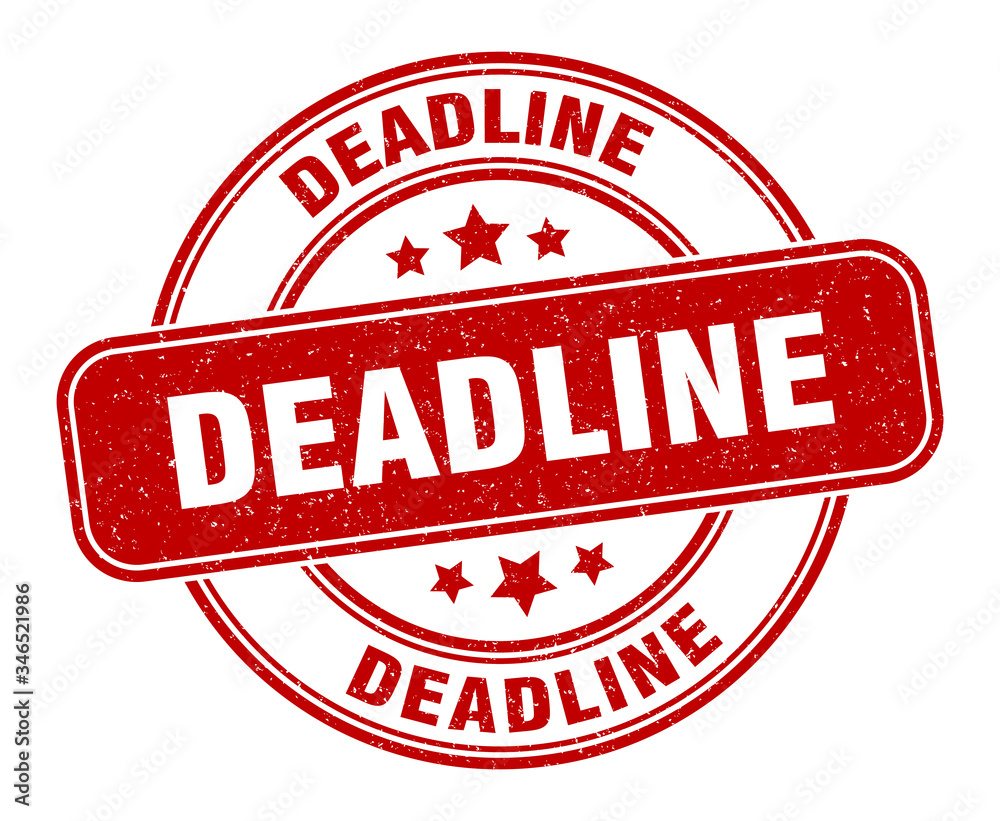 deadline stamp. deadline label. round grunge sign deadline stamp. deadline label. round grunge sign