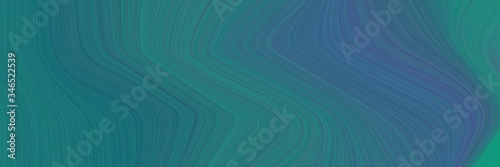 beautiful colorful curves header design with teal blue, dark cyan and dark slate blue colors © Eigens