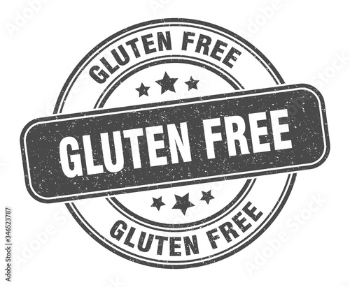 gluten free stamp. gluten free label. round grunge sign