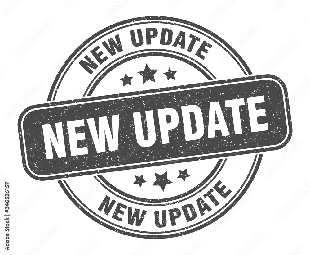 Obraz premium new update stamp. new update label. round grunge sign