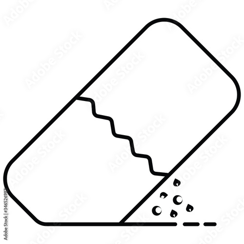 Eraser Icon - Illustration vector photo