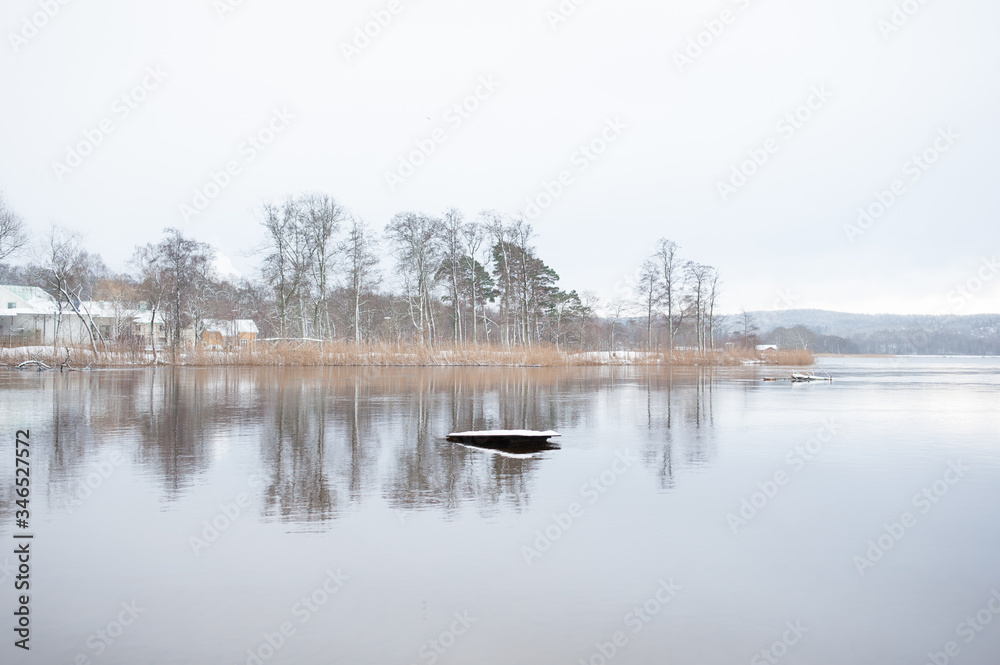 lake during winter 