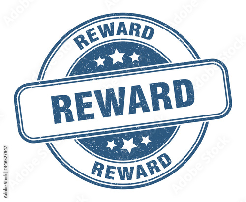 reward stamp. reward round grunge sign. label