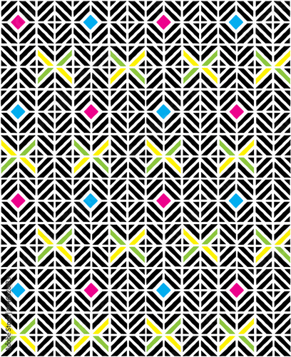 ethnic motives, geometric pattern in juicy colors