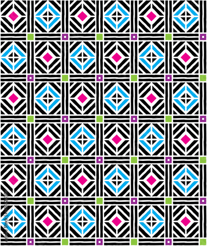 cheerful, tabby geometric pattern in juicy colors