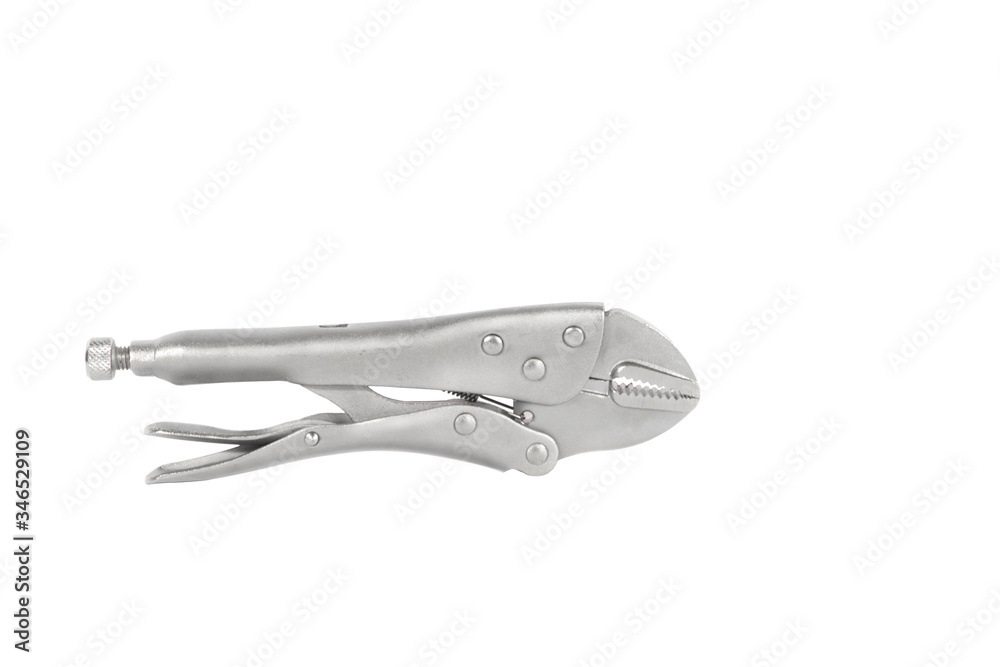 locking pliers isolated on a white background locking pliers isolated on a white background