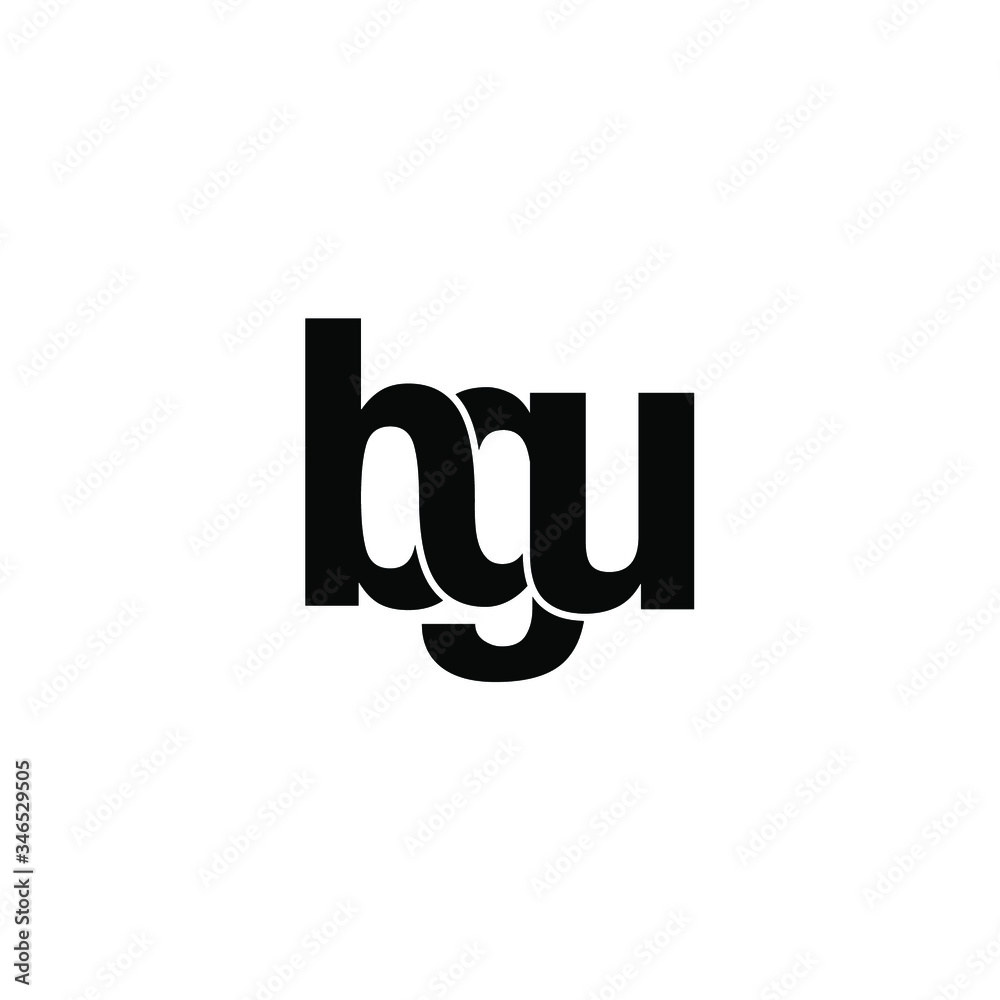 bgu letter original monogram logo design bgu letter original monogram logo design