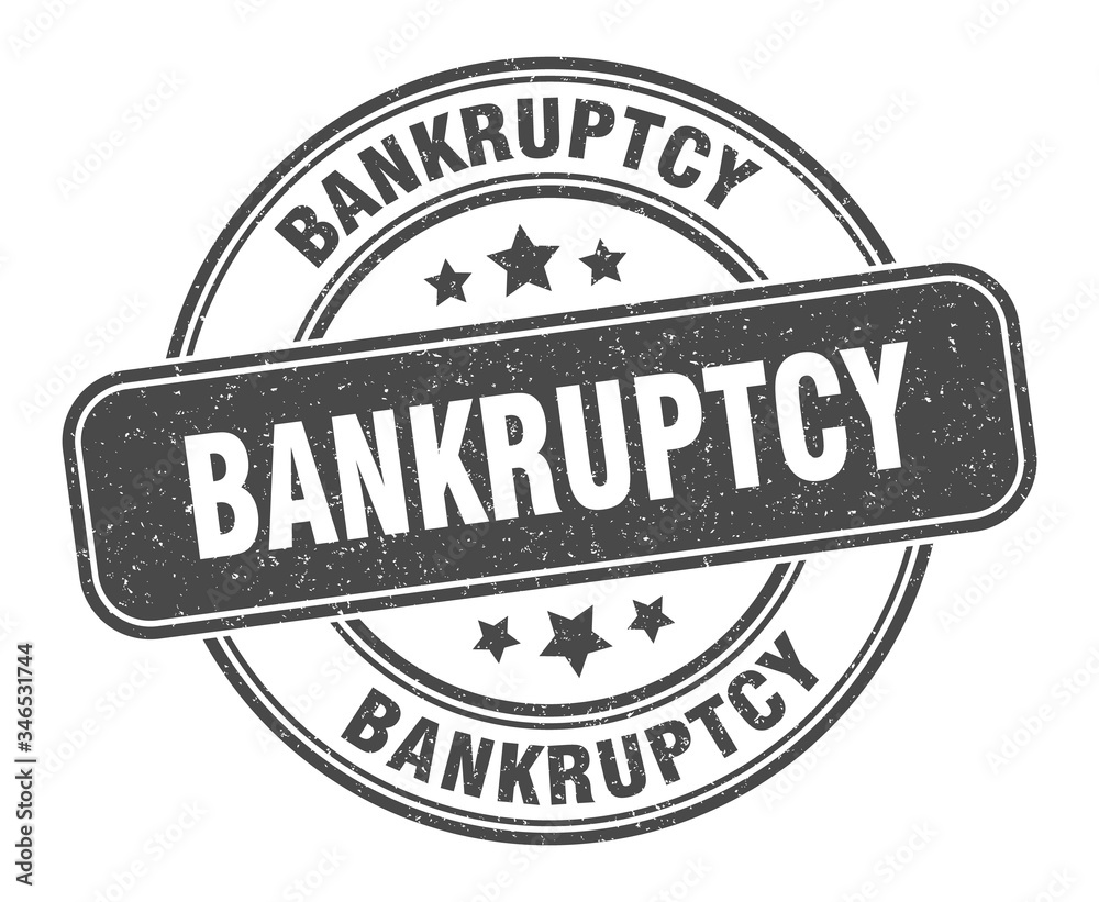 bankruptcy stamp. bankruptcy label. round grunge sign
