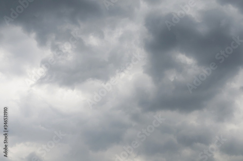 Fototapeta Naklejka Na Ścianę i Meble -  storm raining clouds over the sky for background.