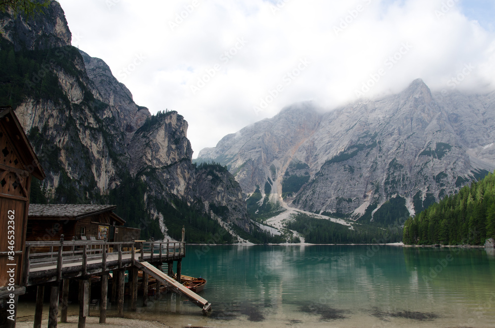 landscapes of the dolomites in trentino: val fiscalina, val pusteria and val di braies