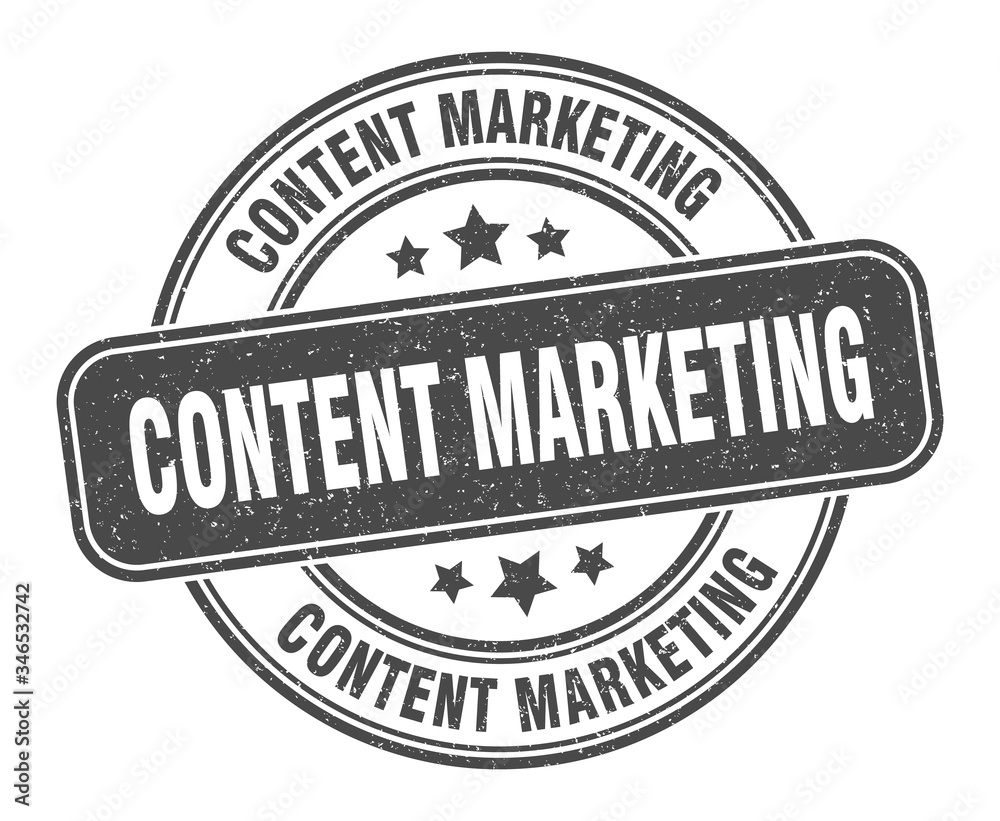 Obraz premium content marketing stamp. content marketing label. round grunge sign