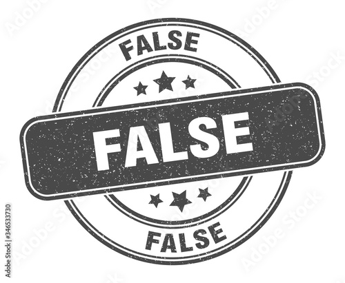 false stamp. false label. round grunge sign