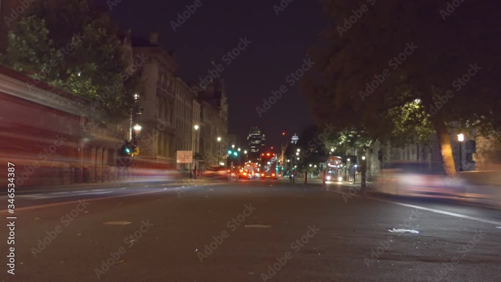 Time lapse. Middle of a city road with moving cars at night. Time lapse. Middle of a city road with moving cars at night.