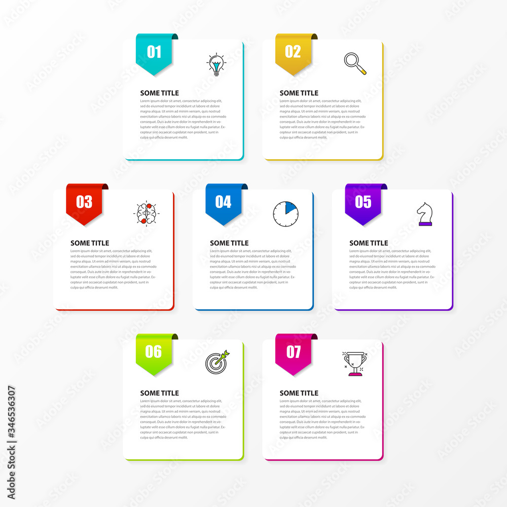 Infographic design template. Creative concept with 7 steps