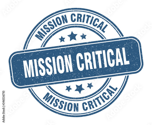 mission critical stamp. mission critical label. round grunge sign