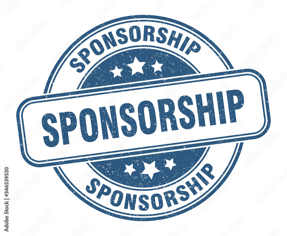 Fototapeta premium sponsorship stamp. sponsorship round grunge sign. label