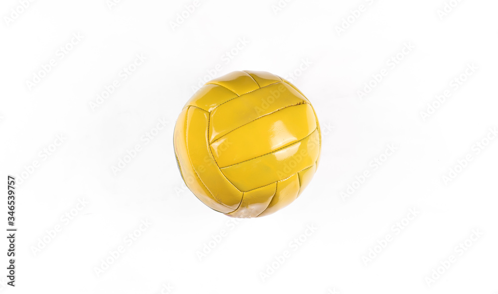 yellow volleyball ball isolated on white background