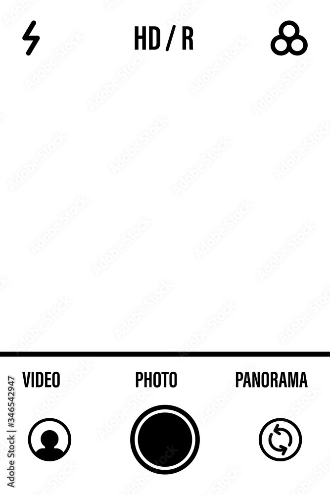 Camera screen with white frame, figures and battery symbol. Camcorder viewfinder on black background. Vector illustration for your graphic design Camera screen with white frame, figures and battery symbol. Camcorder viewfinder on black background. Vector illustration for your graphic design