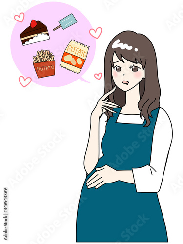食欲を抑えられない妊婦