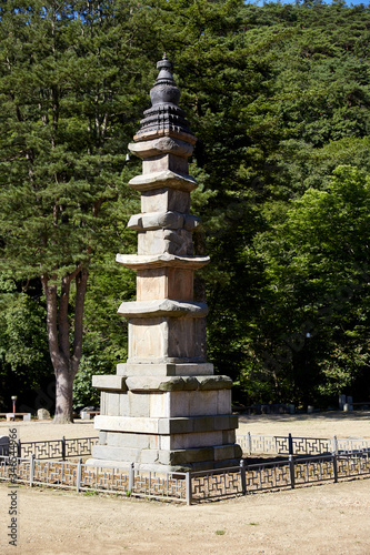 Stone pagoda. Magoksa Temple in Gongju-si  South Korea. 