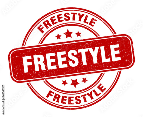 freestyle stamp. freestyle label. round grunge sign