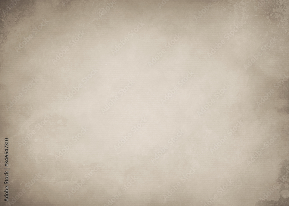 old paper kraft texture or background with stripes, splatters and dark vignette old paper kraft texture or background with stripes, splatters and dark vignette