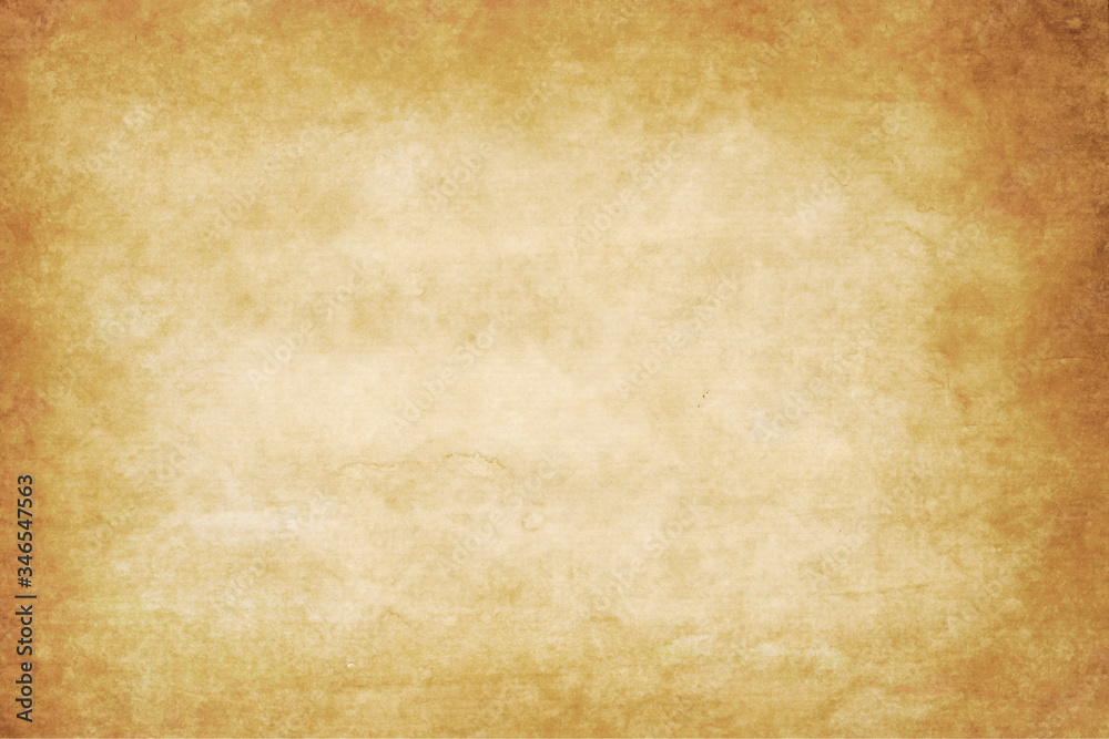 old dirty kraft paper texture or background with dark vignette borders