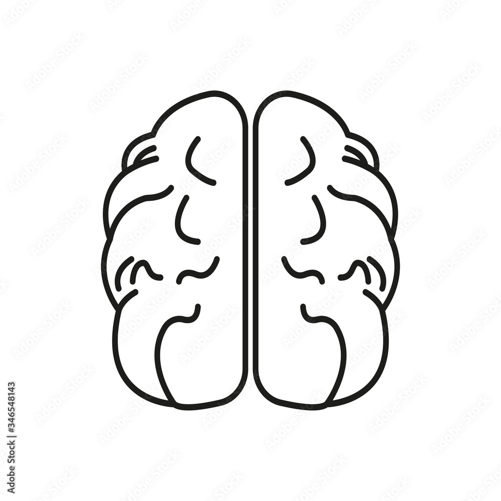 Brain line icon. Design template vector Brain line icon. Design template vector