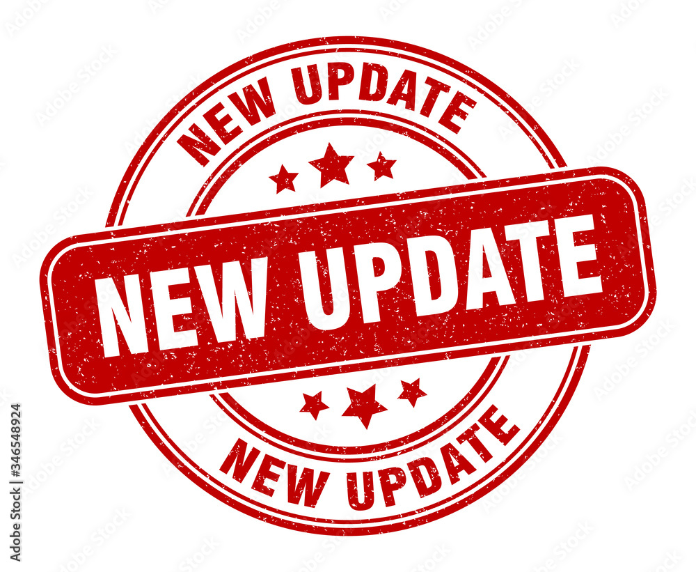 new update stamp. new update label. round grunge sign new update stamp. new update label. round grunge sign