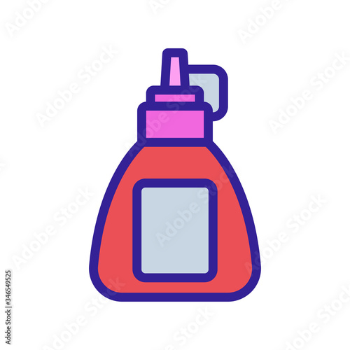 ketchup in jar with special lid icon vector. ketchup in jar with special lid sign. color symbol illustration